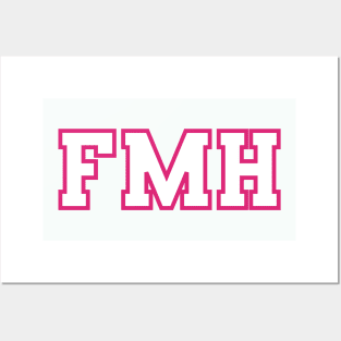 FMH Collegiate - Pink/Green Letters - FMH Collegiate - Pink/Green Letters Posters and Art